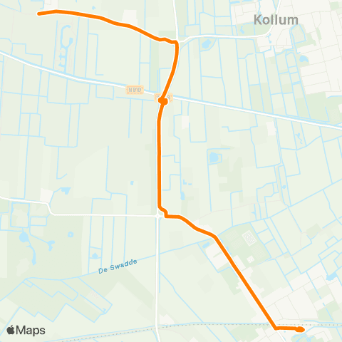 Qbuzz Aldwâld - Buitenpost Station map