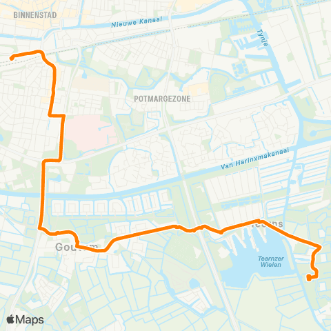 Qbuzz Hempens - Leeuwarden Busstation map