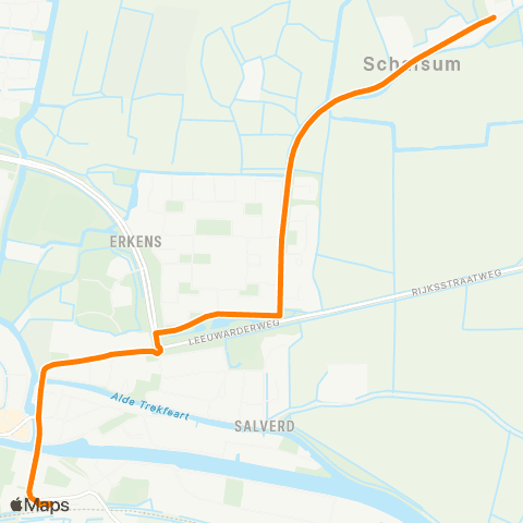 Qbuzz Schalsum - Franeker Station map