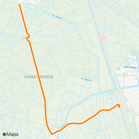 Qbuzz Reduzum - Grou-Jirnsum map