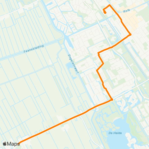 Qbuzz Rottum - Heerenveen Busstation map