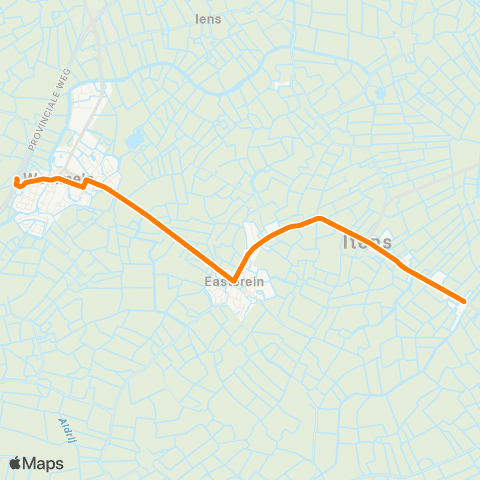 Qbuzz Rien - Wommels Provincialeweg map