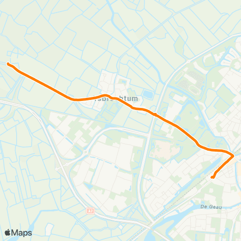 Qbuzz Tjalhuizum - Sneek Busstation map