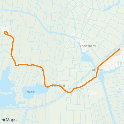 Qbuzz Abbega - IJlst Station map