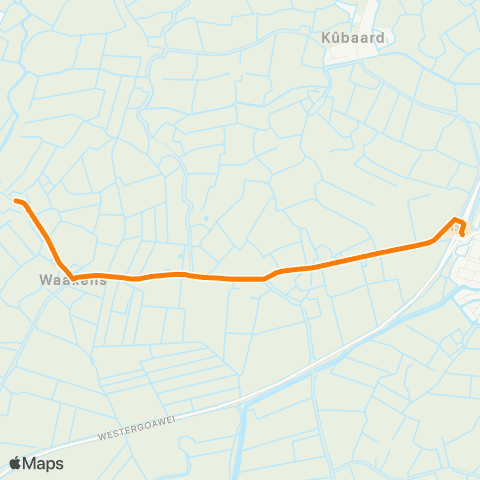 Qbuzz Waaksens - Wommels Provincialeweg map