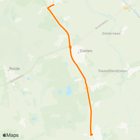 Qbuzz Borger - Gieten - Annen Pendel map