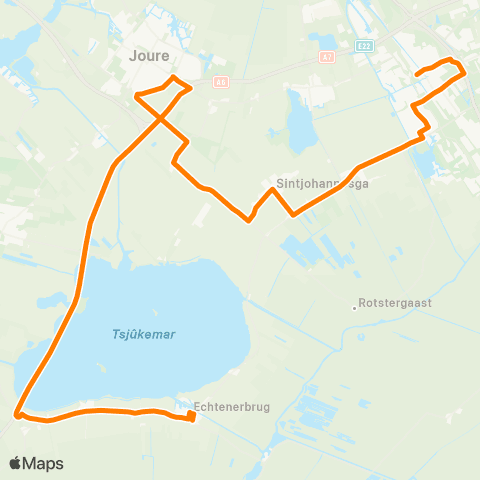 Qbuzz Echtenerbrug - Heerenveen map