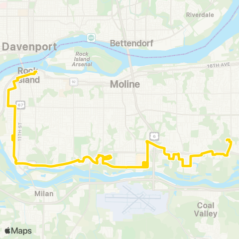 MetroLINK Yellow map