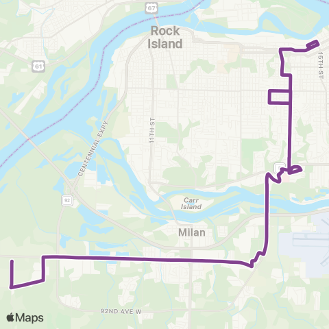 MetroLINK Purple map