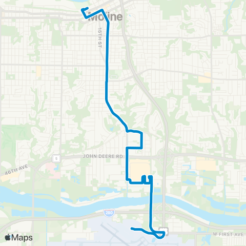 MetroLINK Blue map