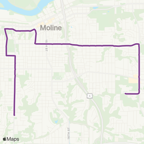 IL Schools Moline Schools map