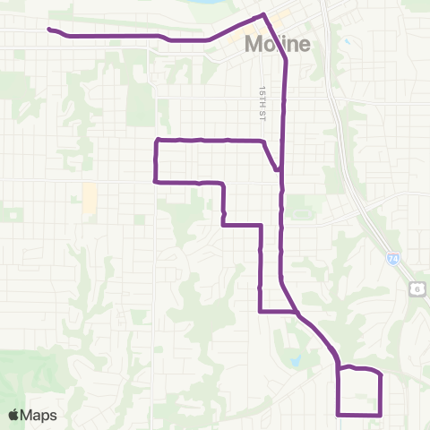 IL Schools Moline Schools map
