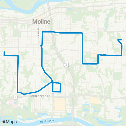 IL Schools Moline Schools map