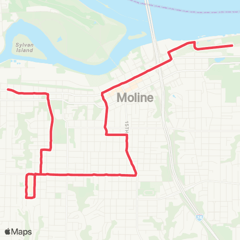 IL Schools Moline Schools map