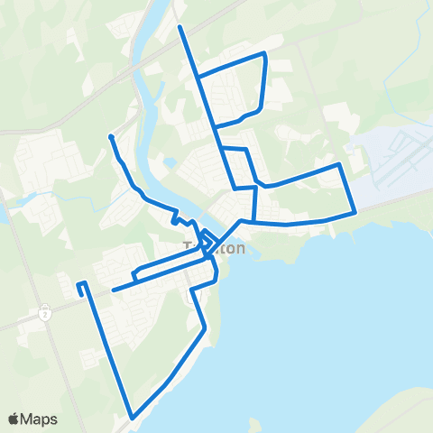 Quinte Transit Route D Loop map