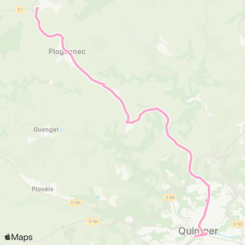 QUB Quimper Rue du Parc - Locronan Par Plogonnec map