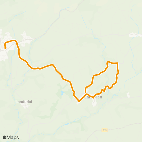 QUB - Lignes scolaires Briec Collèges - Langolen Bourg map