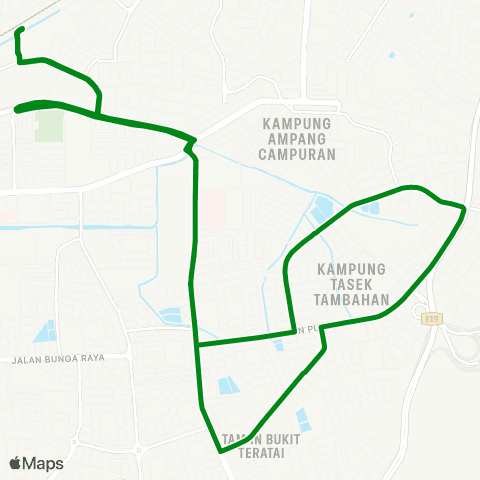 Rapid KL Stesen LRT Cempaka ~ Taman Mawar map