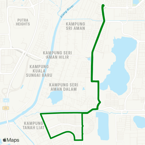 Rapid KL Stesen LRT Puchong Prima ~ Taman Mas Sepang map