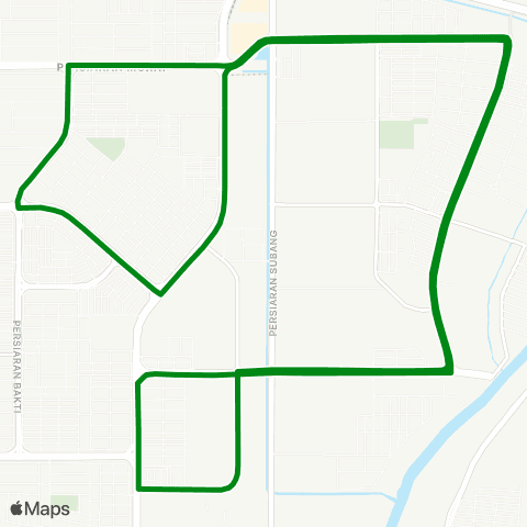 Rapid KL Stesen LRT USJ 7 ~ Subang Mewah map