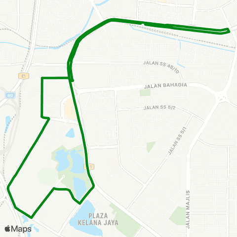 Rapid KL Stesen LRT Kelana Jaya ~ Kelana Ctr Point map