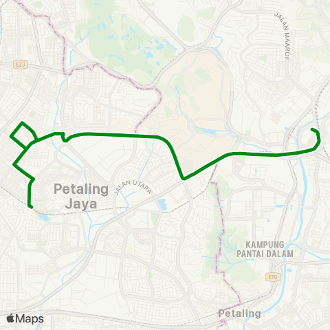 Rapid KL Stesen LRT Paramount ~ Mid Valley map