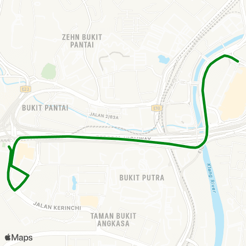 Rapid KL Stesen LRT Universiti ~ Mid Valley map