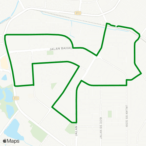 Rapid KL Stesen LRT Taman Bahagia ~ Ss6 Kelana Pk View map