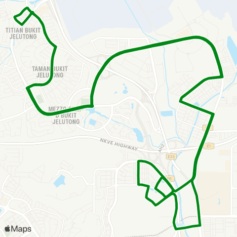 Rapid KL Stesen Bas Seksyen 13 ~ Bukit Jelutong map