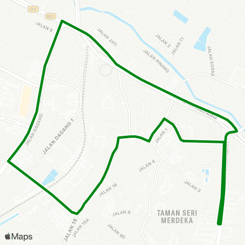 Rapid KL Sri Nilam ~ Taman Cahaya map