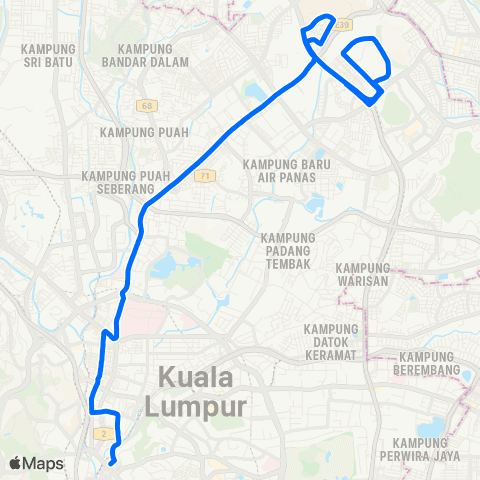 Rapid KL Stesen LRT Wangsa Maju ~ Lebuh Ampang map