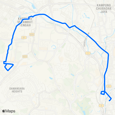 Rapid KL Desa Sri Hartamas ~ Lin Ho Jln Lekiu map