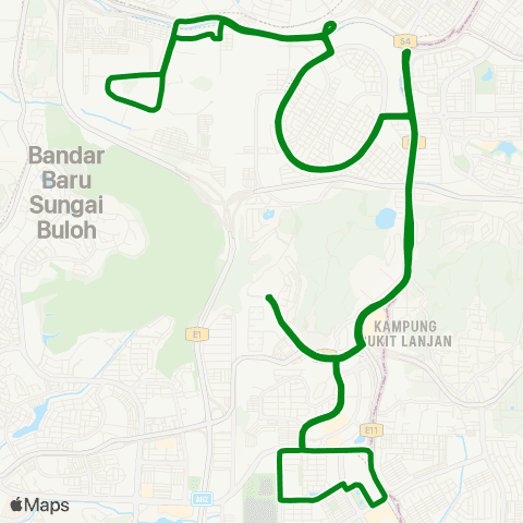 Rapid KL Bandar Utama ~ Damansara Damai map