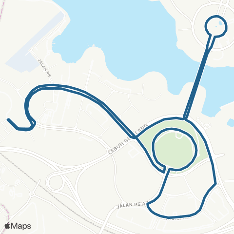 Rapid KL Dataran Gemilang ~ Picc via Presint 5 map