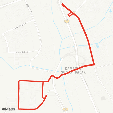 Rapid KL MTR Feeder T455 map