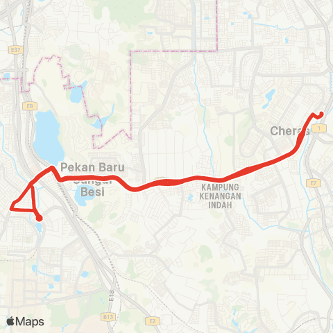 Rapid KL MTR Feeder T569 map