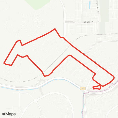 Rapid KL MTR Feeder T107 map