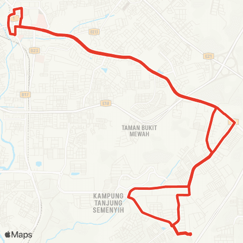 Rapid KL MTR Feeder T460 map