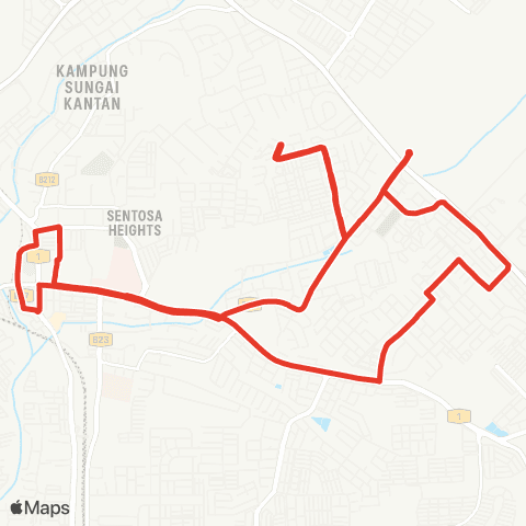 Rapid KL MTR Feeder T458 map
