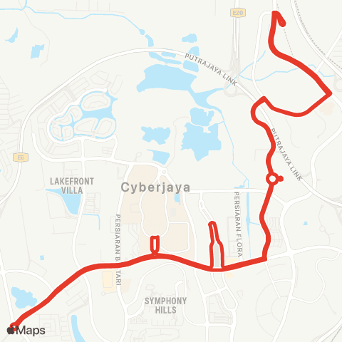 Rapid KL MTR Feeder T505 map