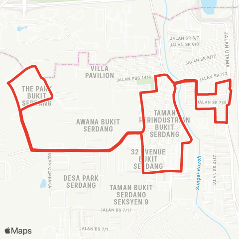 Rapid KL MTR Feeder T561 map