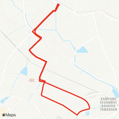 Rapid KL MTR Feeder T115 map