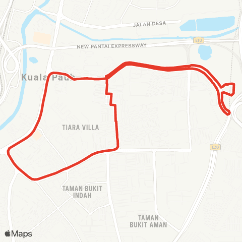 Rapid KL MTR Feeder T588 map
