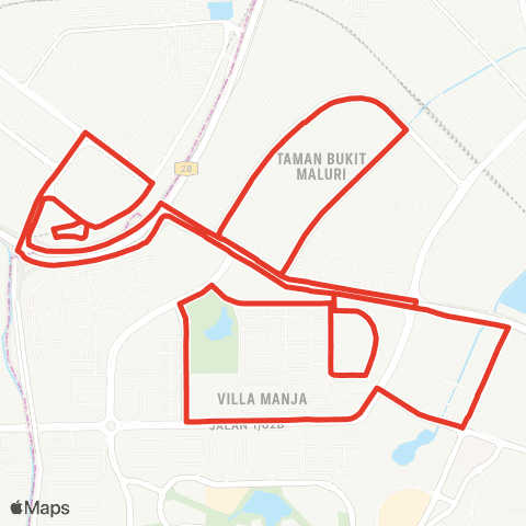 Rapid KL MTR Feeder T108 map