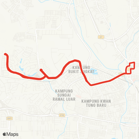 Rapid KL MTR Feeder T465 map