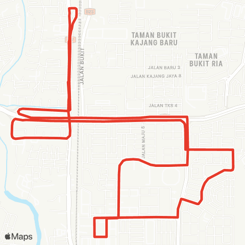 Rapid KL MTR Feeder T461 map