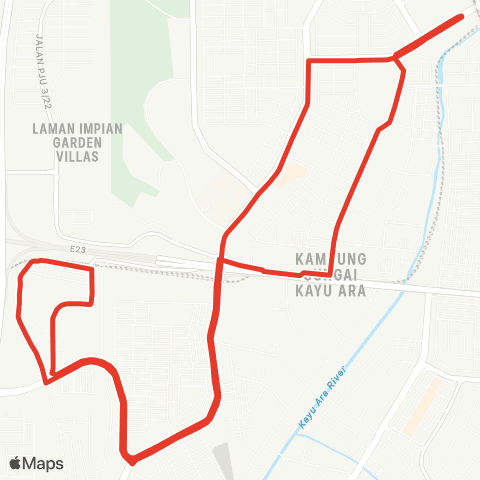 Rapid KL MTR Feeder T811 map