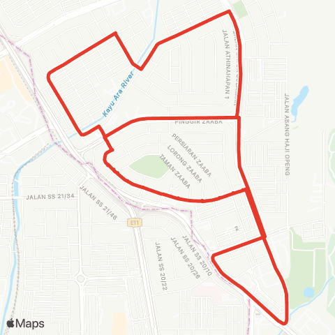 Rapid KL MTR Feeder T814 map