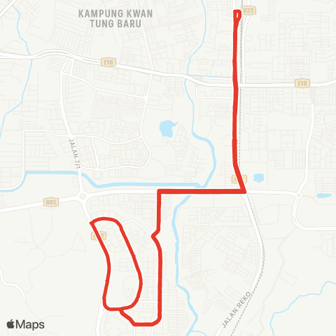 Rapid KL MTR Feeder T463 map
