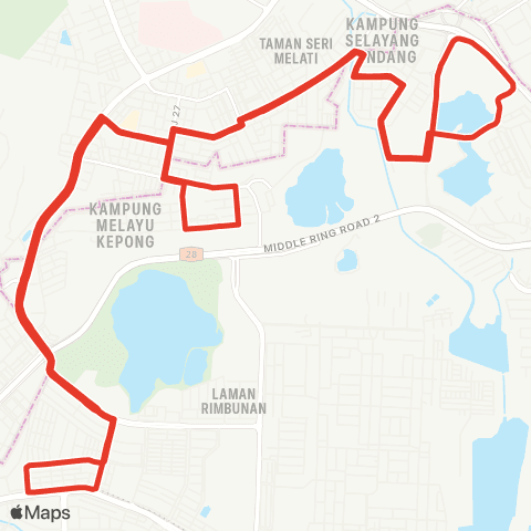 Rapid KL MTR Feeder T152 map